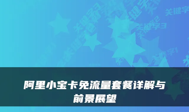 阿里小宝卡免流量套餐详解与前景展望