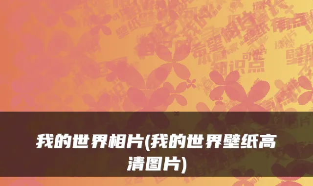 我的世界相片(我的世界壁纸高清图片)