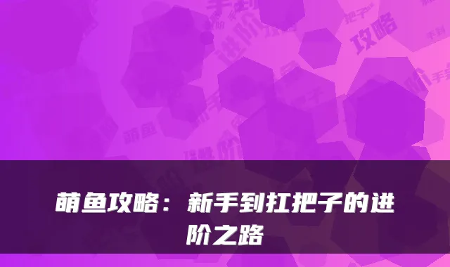 萌鱼攻略:新手到扛把子的进阶之路