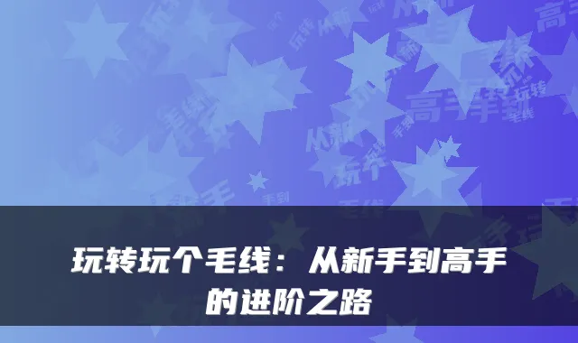 玩转玩个毛线：从新手到高手的进阶之路