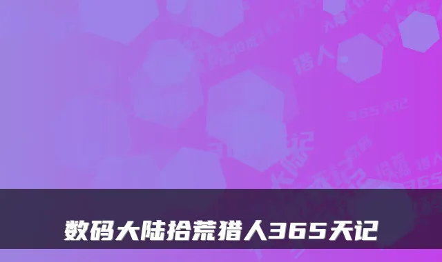 数码大陆拾荒猎人365天记