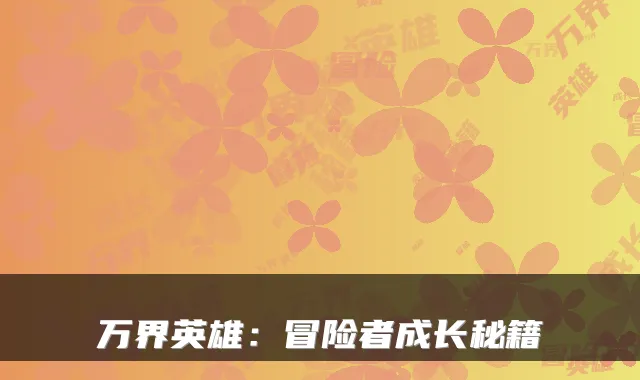 万界英雄：冒险者成长秘籍