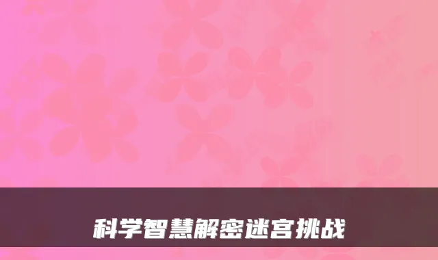 科学智慧解密迷宫挑战