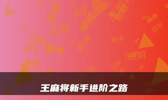 王麻将新手进阶之路