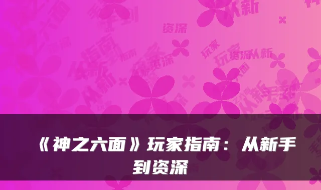 《神之六面》玩家指南:从新手到资深