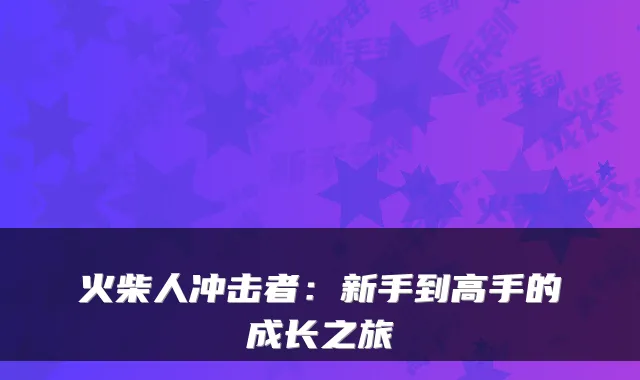火柴人冲击者：新手到高手的成长之旅