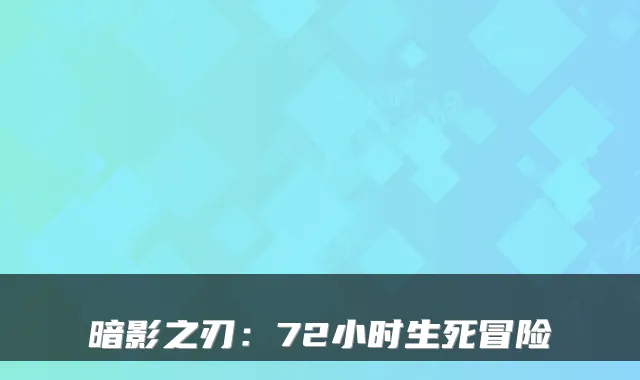 暗影之刃：72小时生死冒险