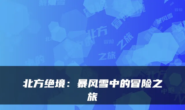 北方绝境：暴风雪中的冒险之旅