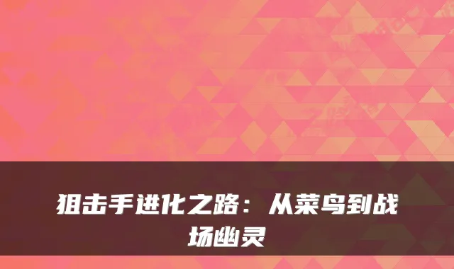 狙击手进化之路:从菜鸟到战场幽灵