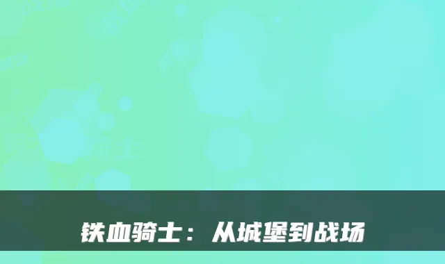 铁血骑士：从城堡到战场