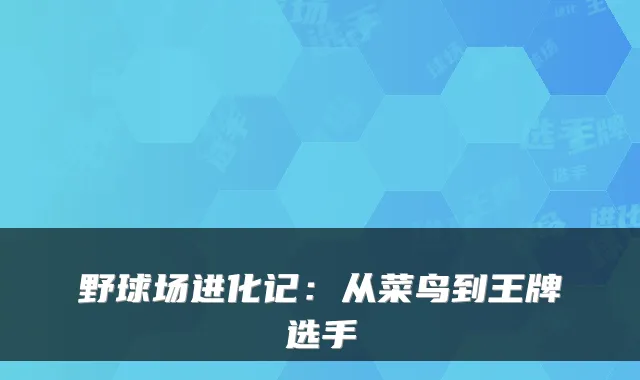 野球场进化记：从菜鸟到王牌选手