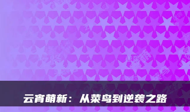 云宵萌新：从菜鸟到逆袭之路