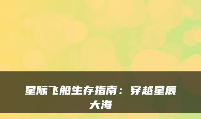 星际飞船生存指南：穿越星辰大海