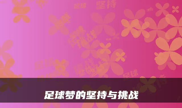 足球梦的坚持与挑战