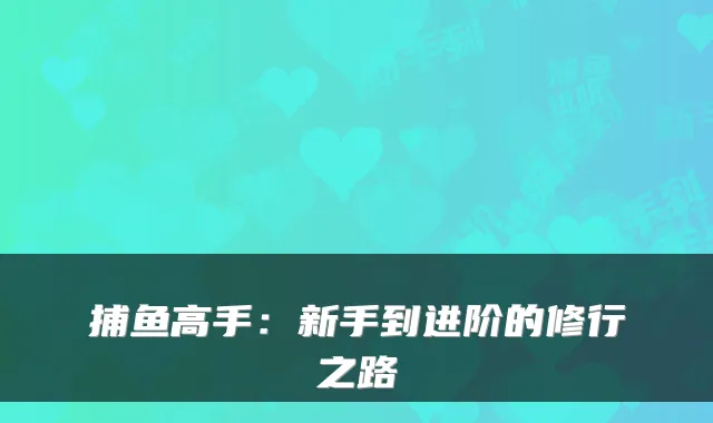 捕鱼高手：新手到进阶的修行之路