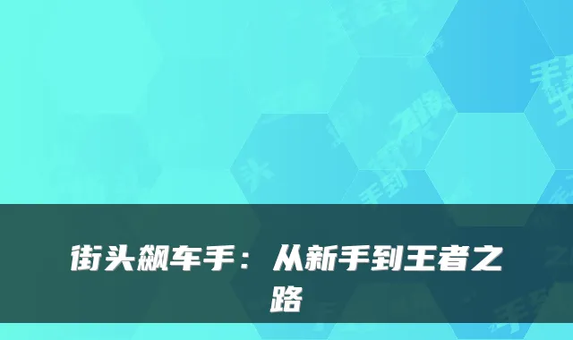 街头飙车手：从新手到王者之路