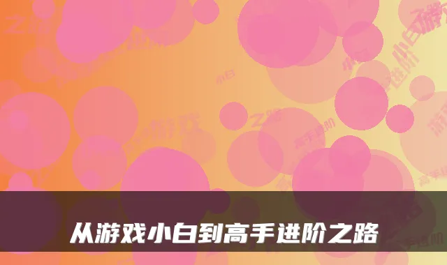 从游戏小白到高手进阶之路