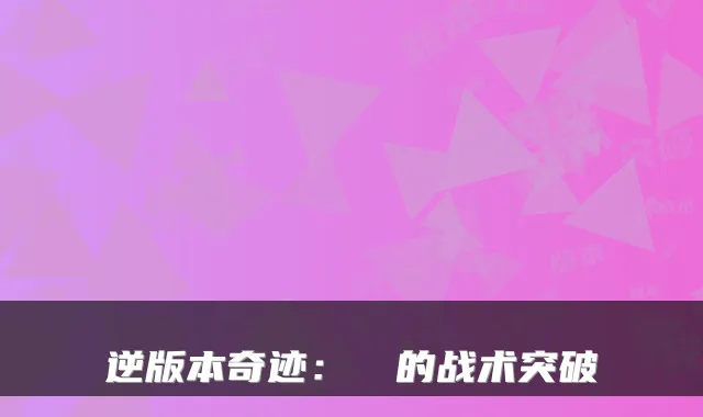 逆版本奇迹：蝕夢的战术突破