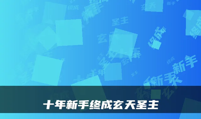 十年新手终成玄天圣主