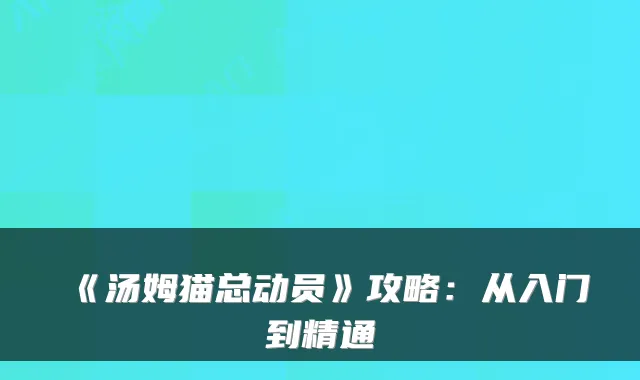 《汤姆猫总动员》攻略：从入门到精通
