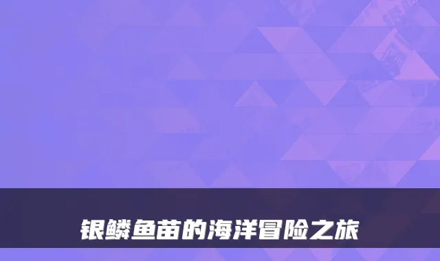 银鳞鱼苗的海洋冒险之旅