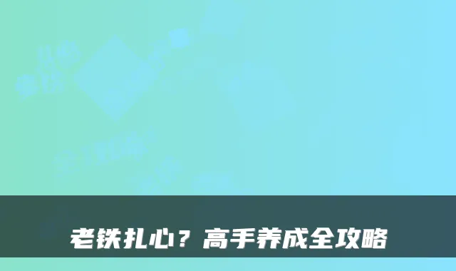 老铁扎心？高手养成全攻略