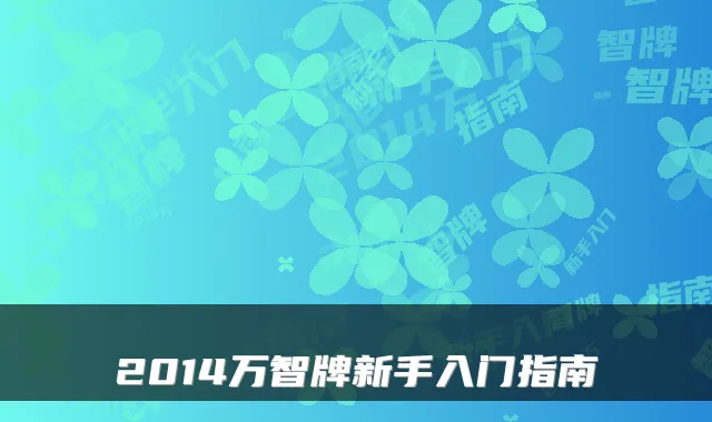 2014万智牌新手入门指南