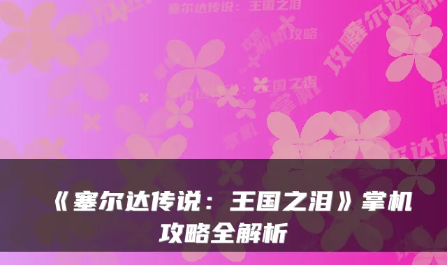 《塞尔达传说：王国之泪》掌机攻略全解析