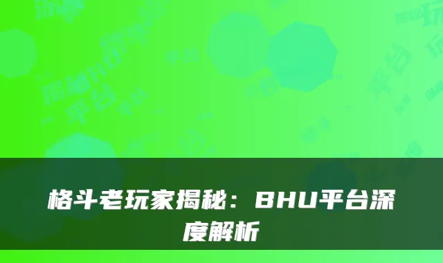 格斗老玩家揭秘：BHU平台深度解析