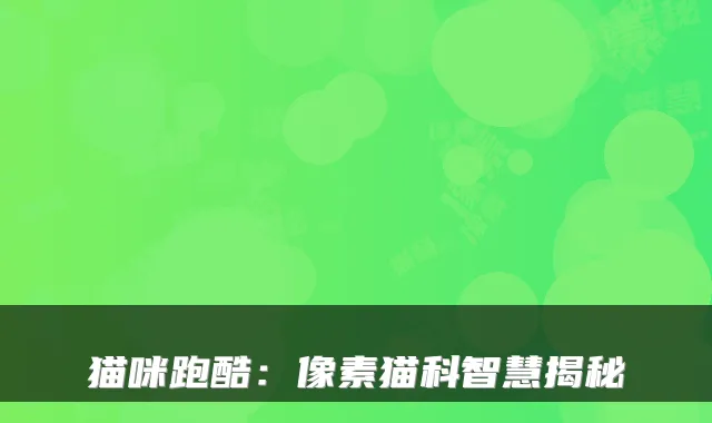 猫咪跑酷：像素猫科智慧揭秘