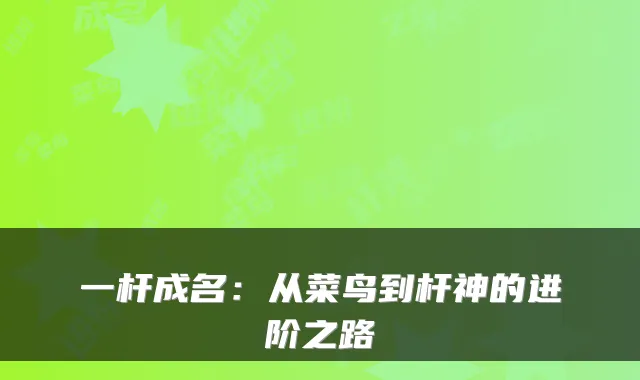 一杆成名：从菜鸟到杆神的进阶之路