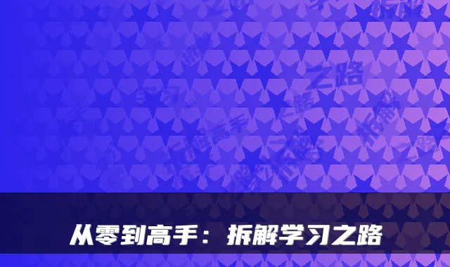 从零到高手：拆解学习之路