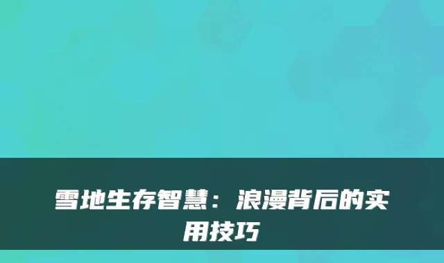 雪地生存智慧：浪漫背后的实用技巧