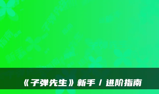 《子弹先生》新手/进阶指南