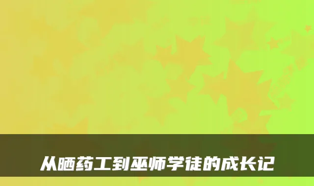 从晒药工到巫师学徒的成长记