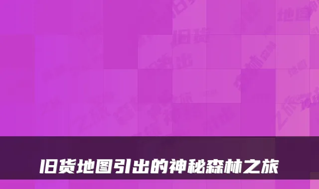 旧货地图引出的神秘森林之旅