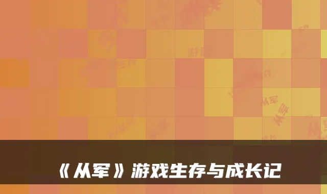《从军》游戏生存与成长记