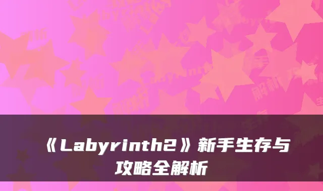 《Labyrinth2》新手生存与攻略全解析