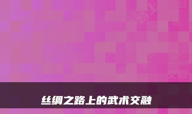 丝绸之路上的武术交融