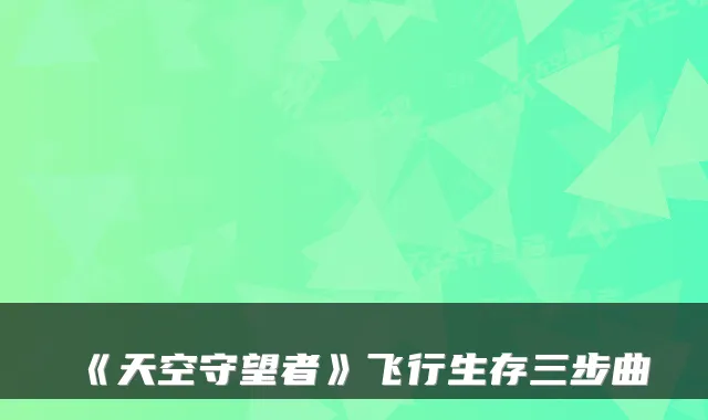 《天空守望者》飞行生存三步曲
