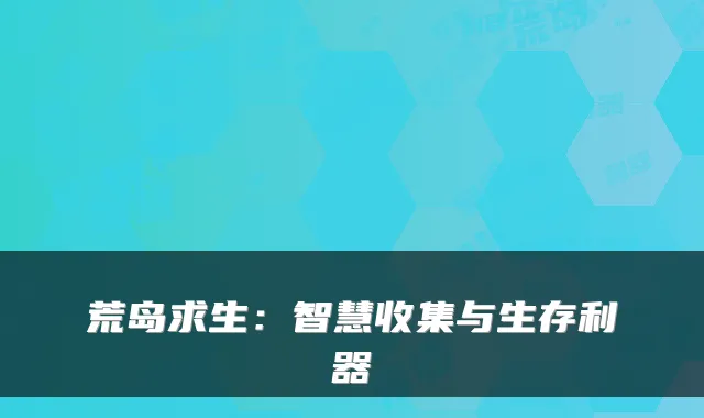 荒岛求生：智慧收集与生存利器