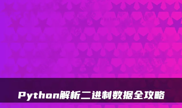 Python解析二进制数据全攻略