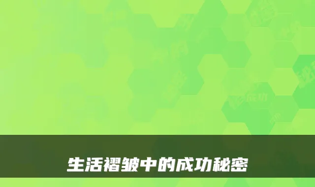 生活褶皱中的成功秘密