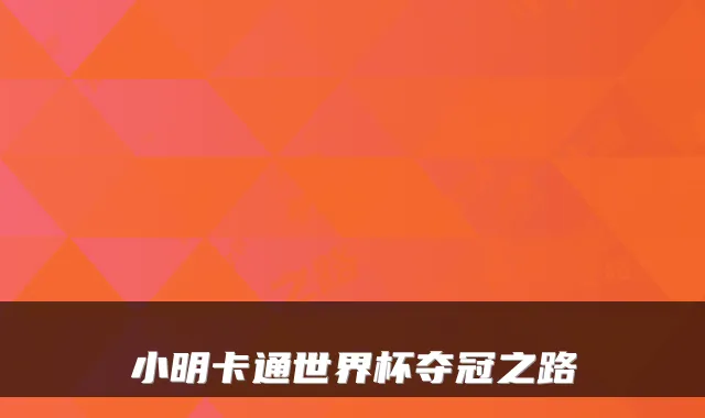 小明卡通世界杯夺冠之路