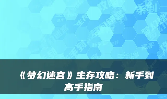 《梦幻迷宫》生存攻略：新手到高手指南