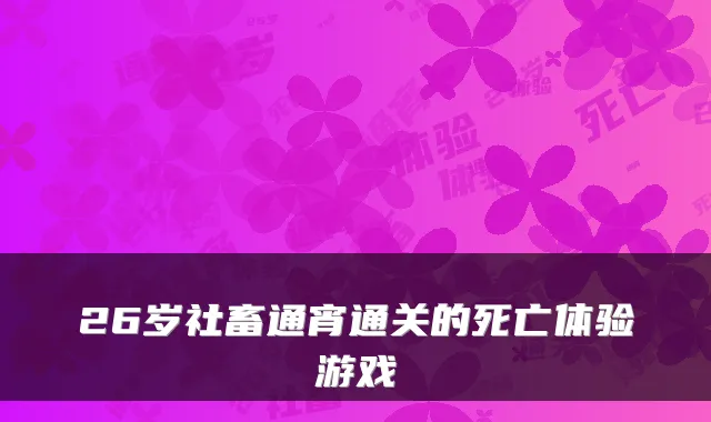 26岁社畜通宵通关的死亡体验游戏