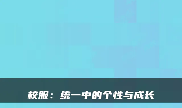 校服：统一中的个性与成长
