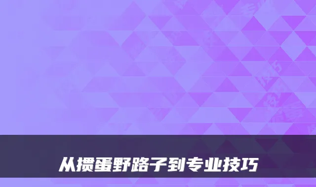 从掼蛋野路子到专业技巧