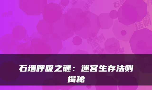 石墙呼吸之谜：迷宫生存法则揭秘