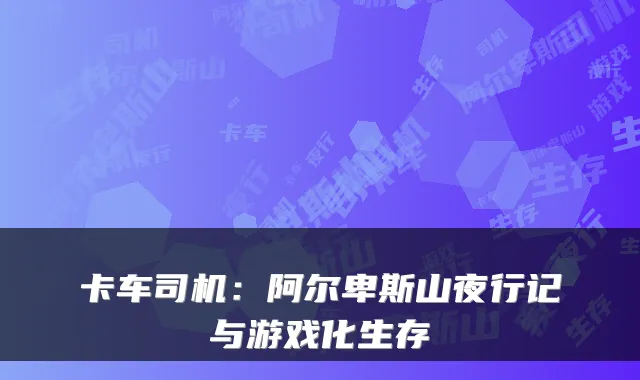 卡车司机：阿尔卑斯山夜行记与游戏化生存